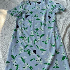 Ann Taylor Powder Blue Floral Dress